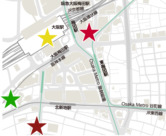 梅田エリア 地図