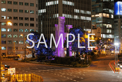 10. 梅田吸気塔ライトアップ(実際の様子)①