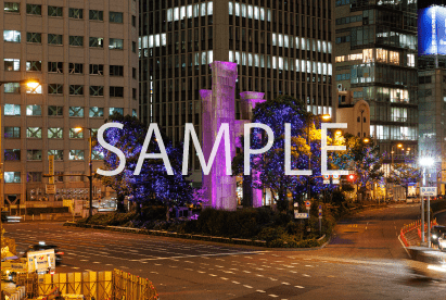 11. 梅田吸気塔ライトアップ(実際の様子)②